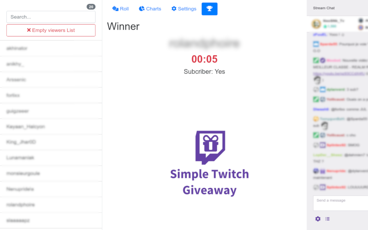 Simple Twitch Giveaways截图1