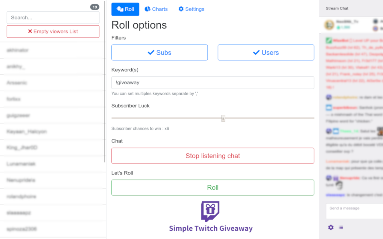 Simple Twitch Giveaways截图2