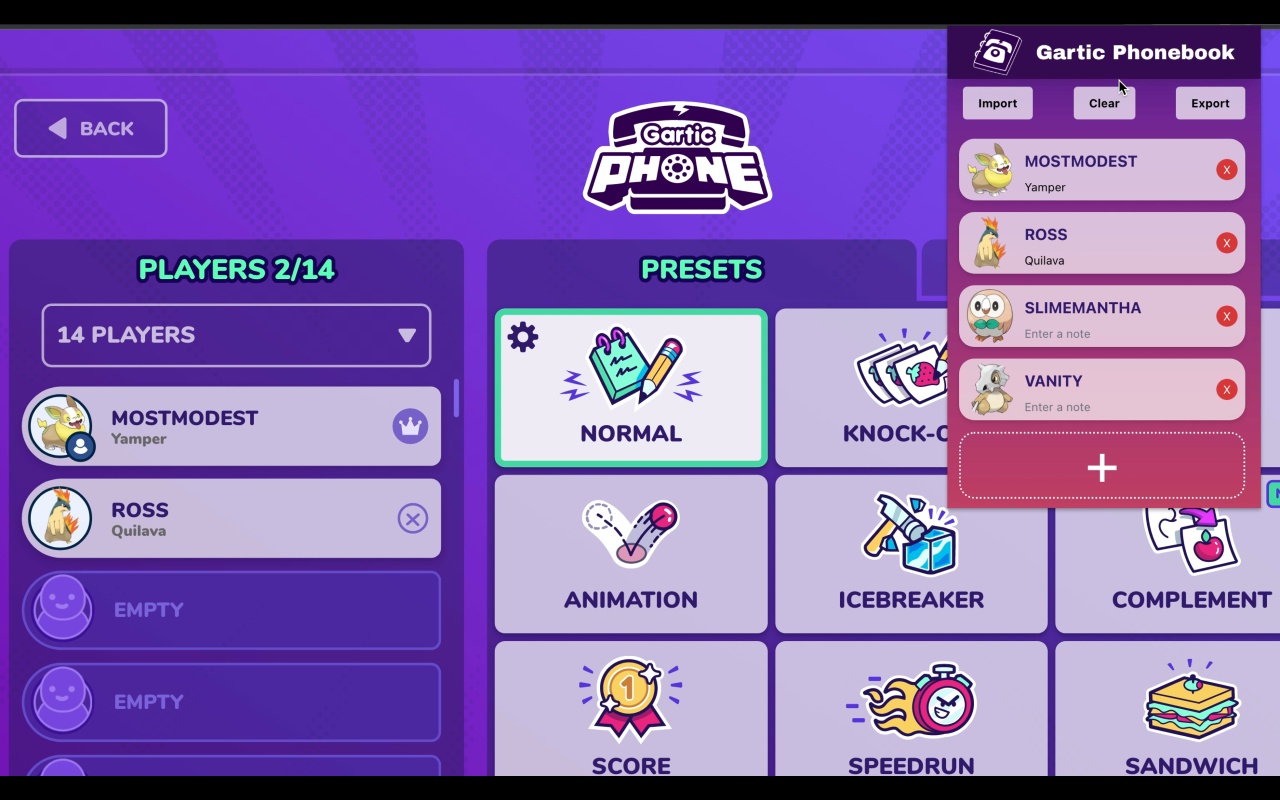 Gartic Phonebook截图2