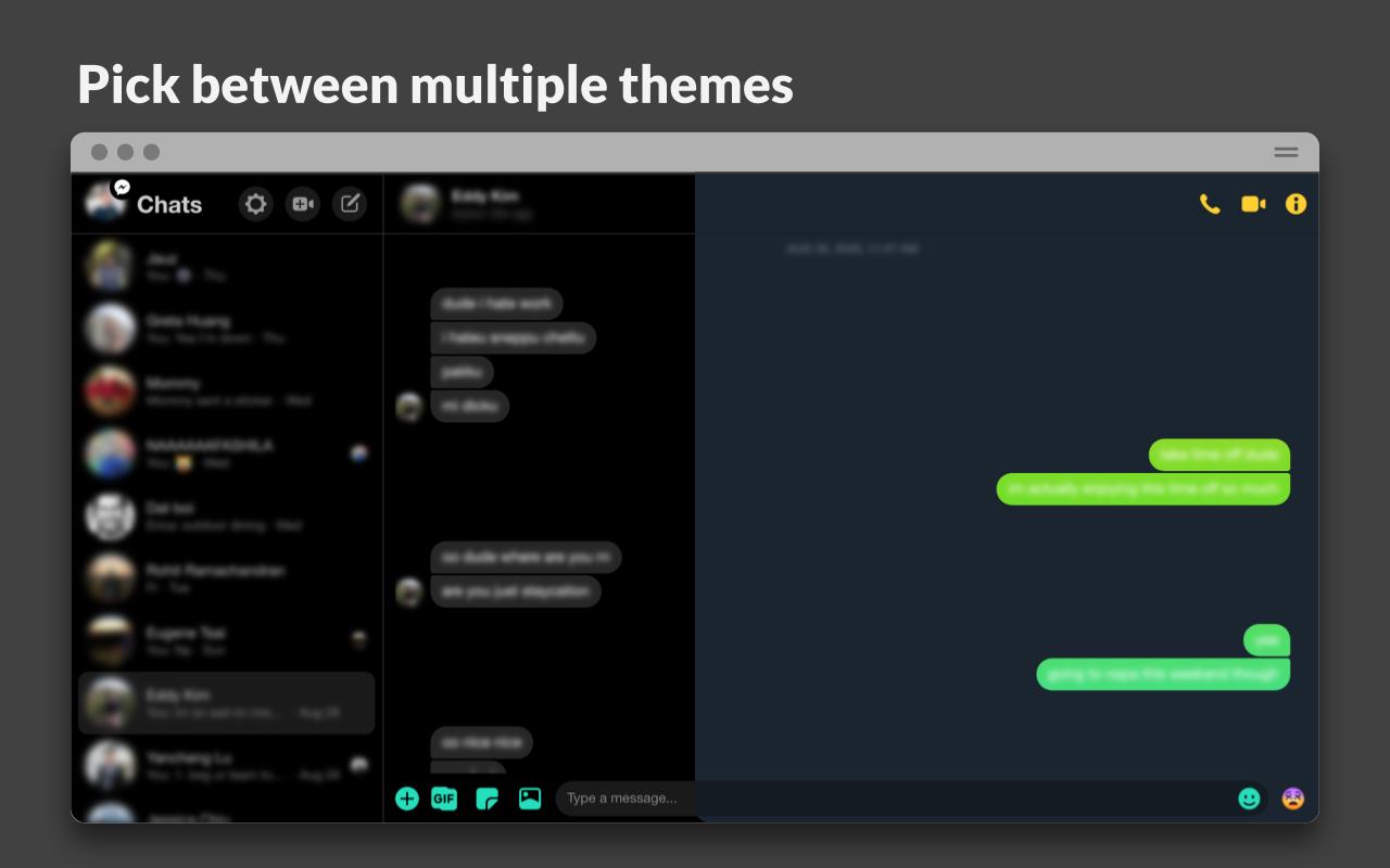 Charcoal: Dark Mode for Messenger截图1