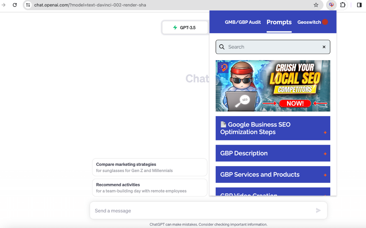GMB Crush - GBP Audits for Quick Local SEO Insights截图1