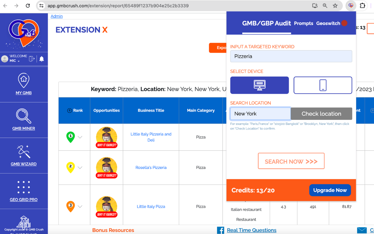 GMB Crush - GBP Audits for Quick Local SEO Insights截图3