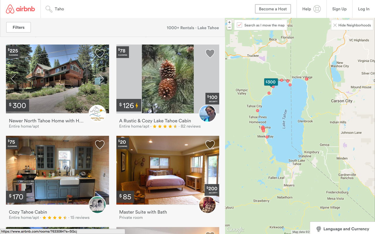 AirBnB cleaning & deposit in search results截图1