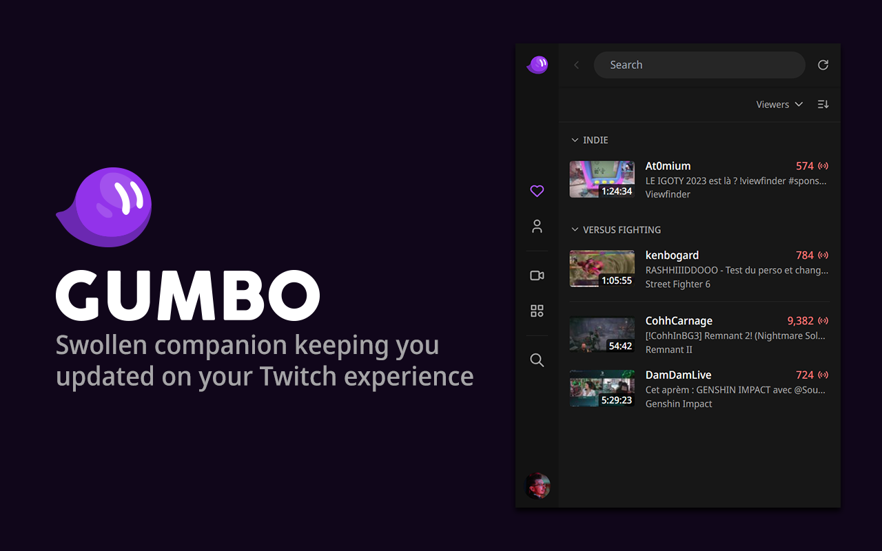 Gumbo: Twitch Companion截图3