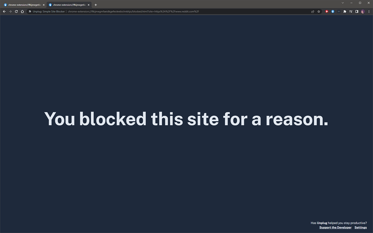 Unplug: Simple Site Blocker截图1