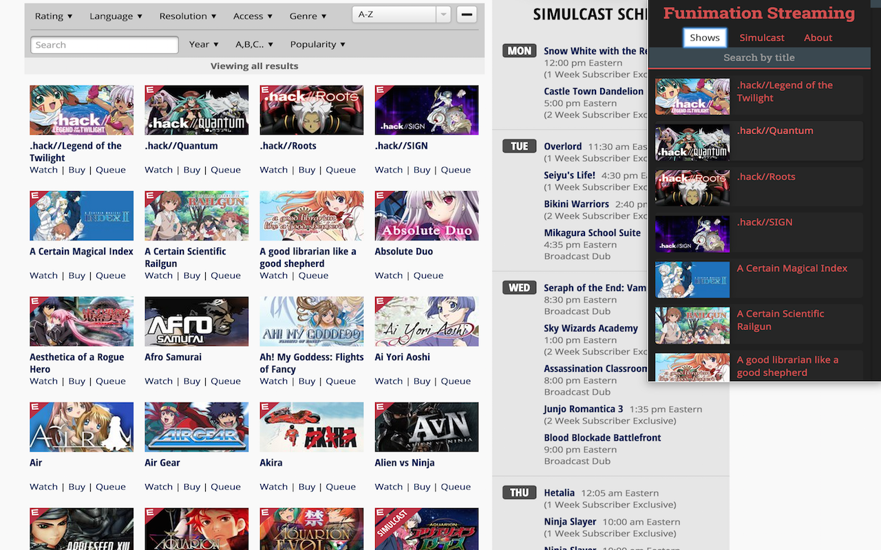 Funimation Streaming截图2