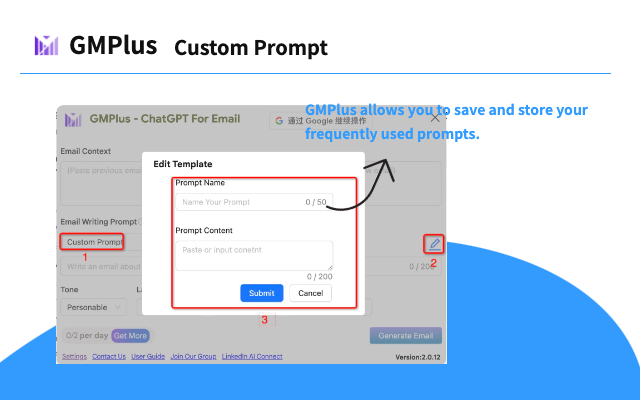 GMPlus - OpenAI ChatGPT For Email: ChatGPT 中文截图1