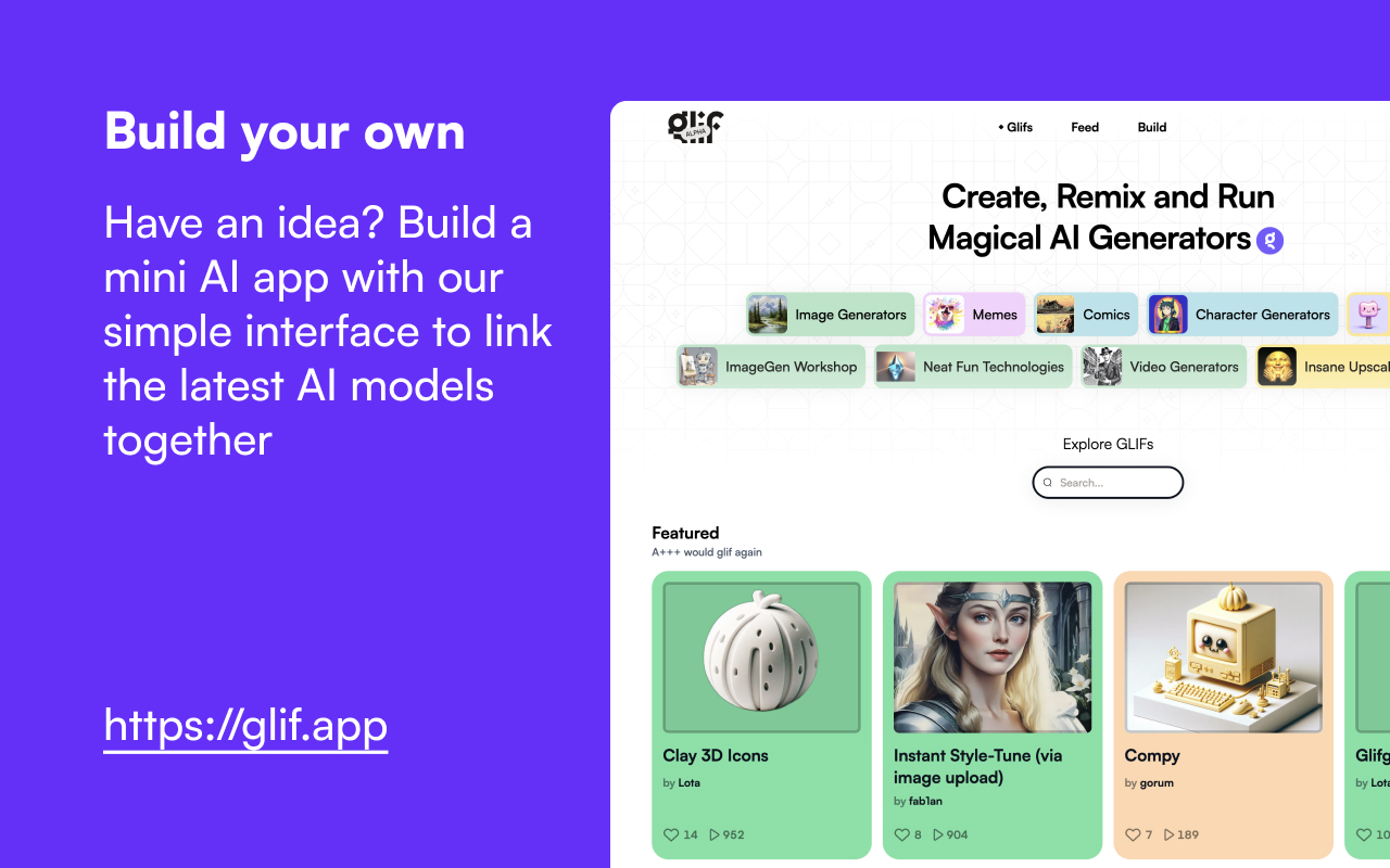 Glif: Remix the web with AI截图1