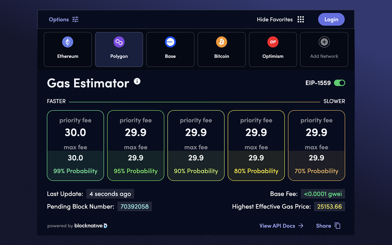 Blocknative Gas Fee Estimator for Ethereum, Base, Arbitrum, and More截图5
