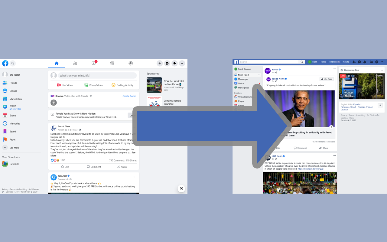 Old Layout for Facebook截图1