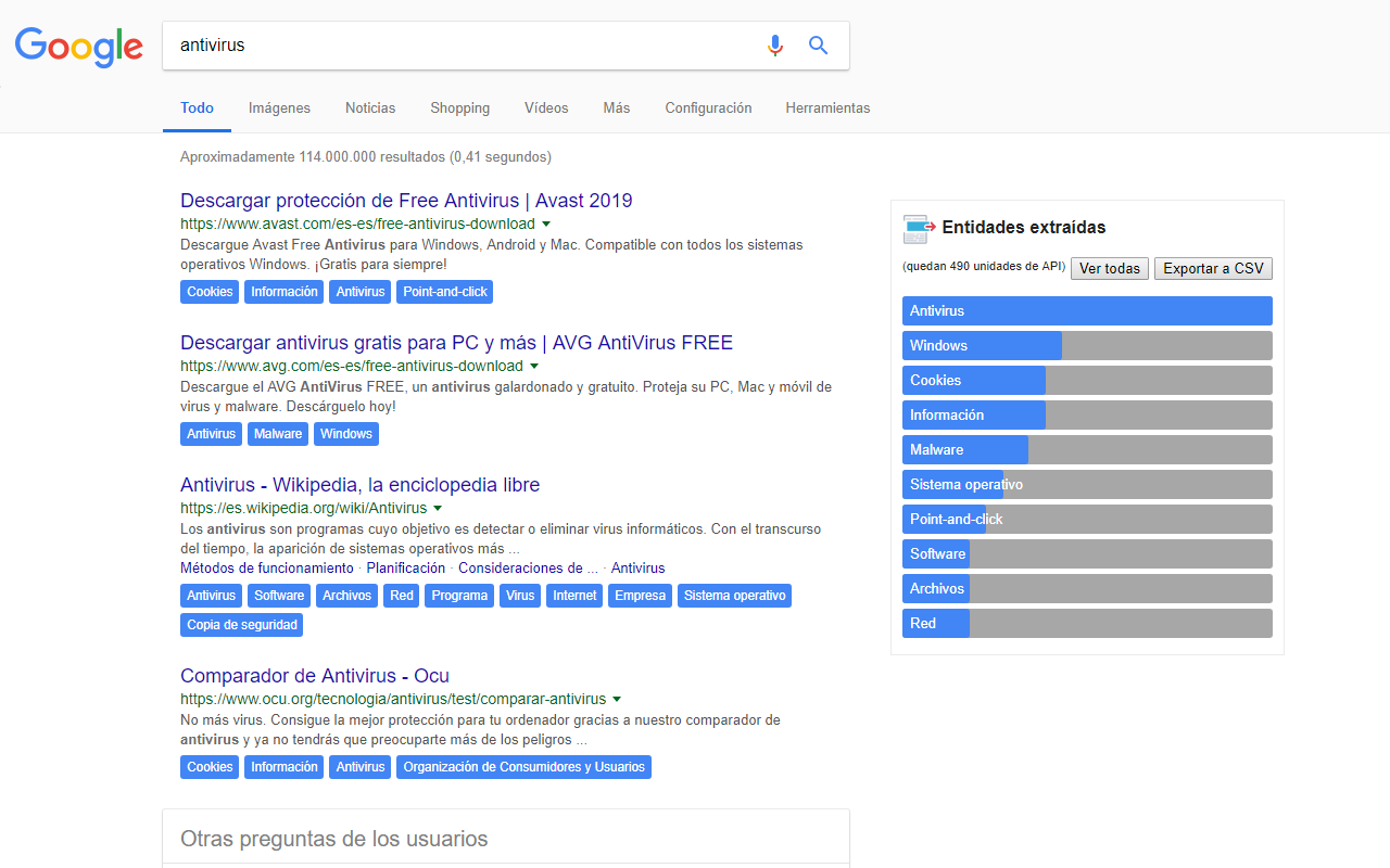 Extractor de entidades截图1