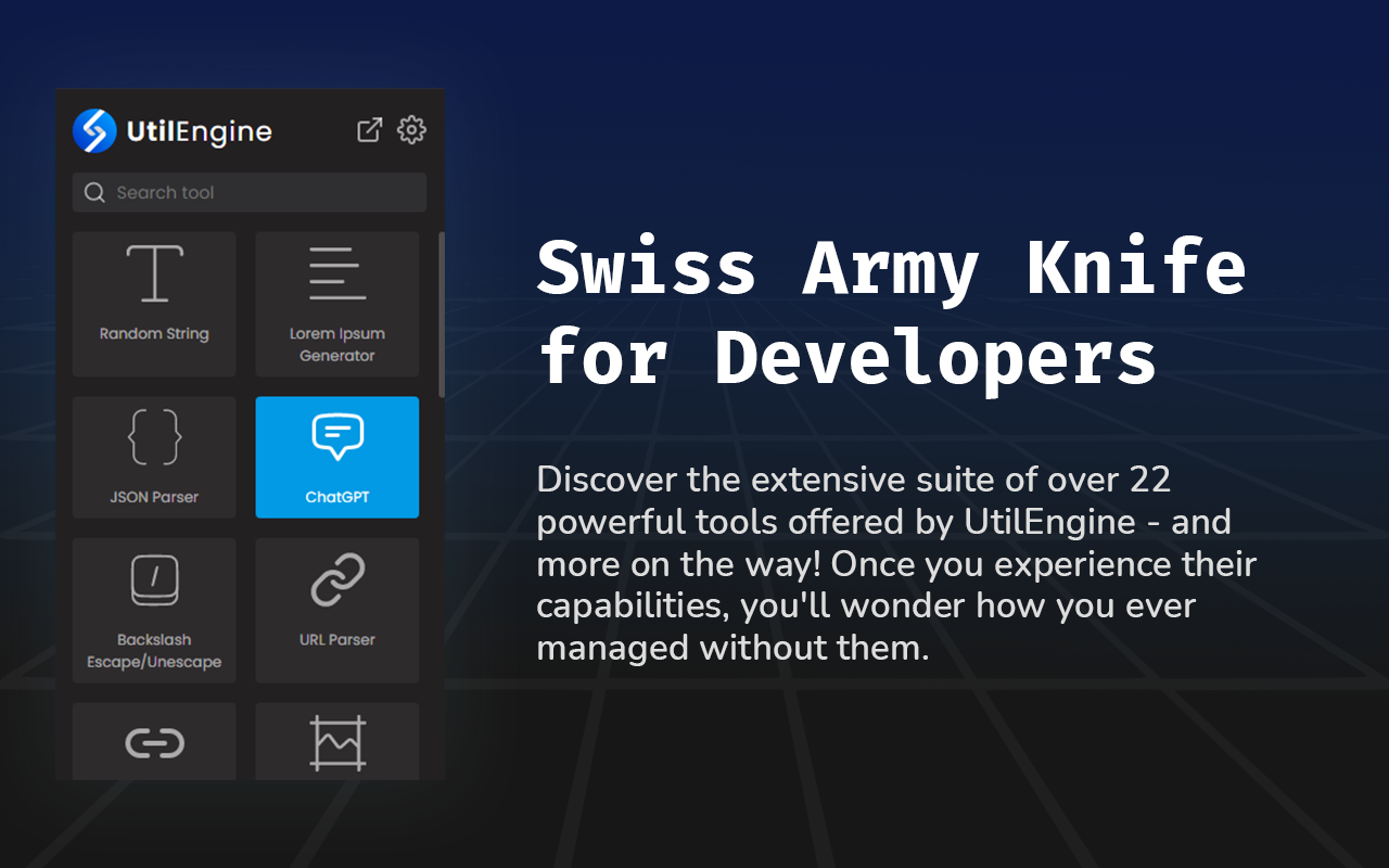 UtilEngine: Swiss Army Knife for Developers截图2