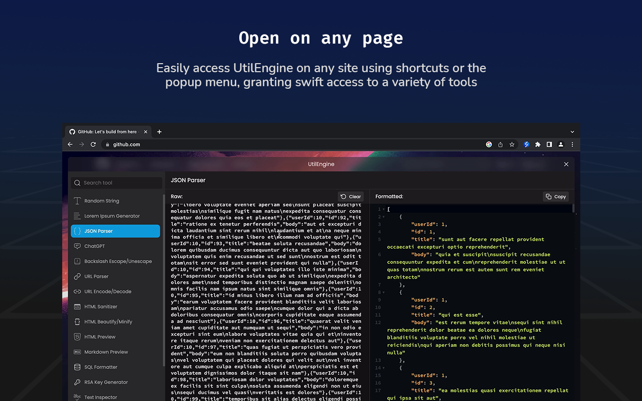 UtilEngine: Swiss Army Knife for Developers截图3