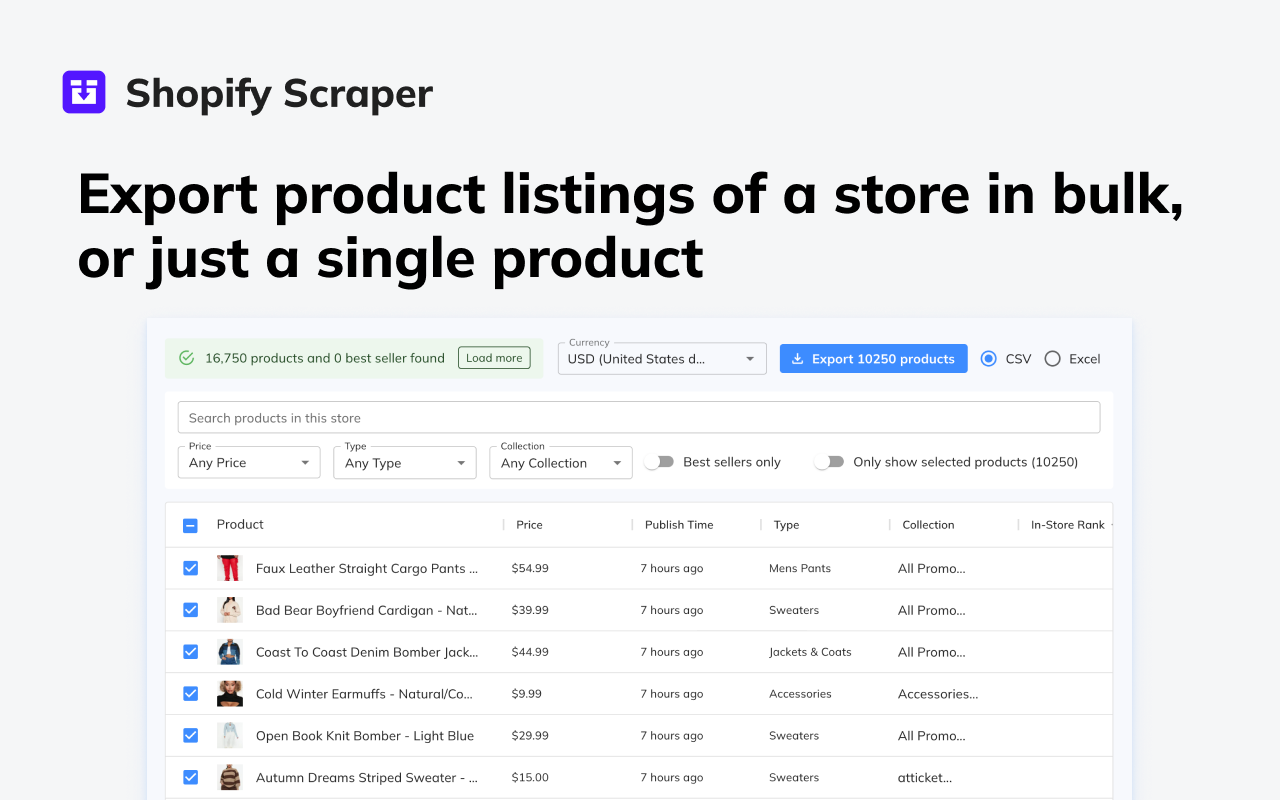 Shopify Scraper & Downloader by SimplyTrends截图3