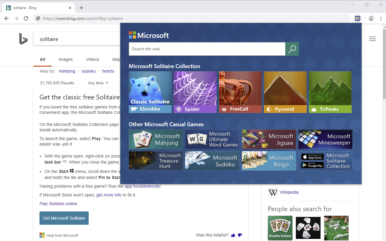 具有搜索功能的 Microsoft Solitaire Collection截图4