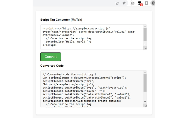 Script Tag Converter截图2