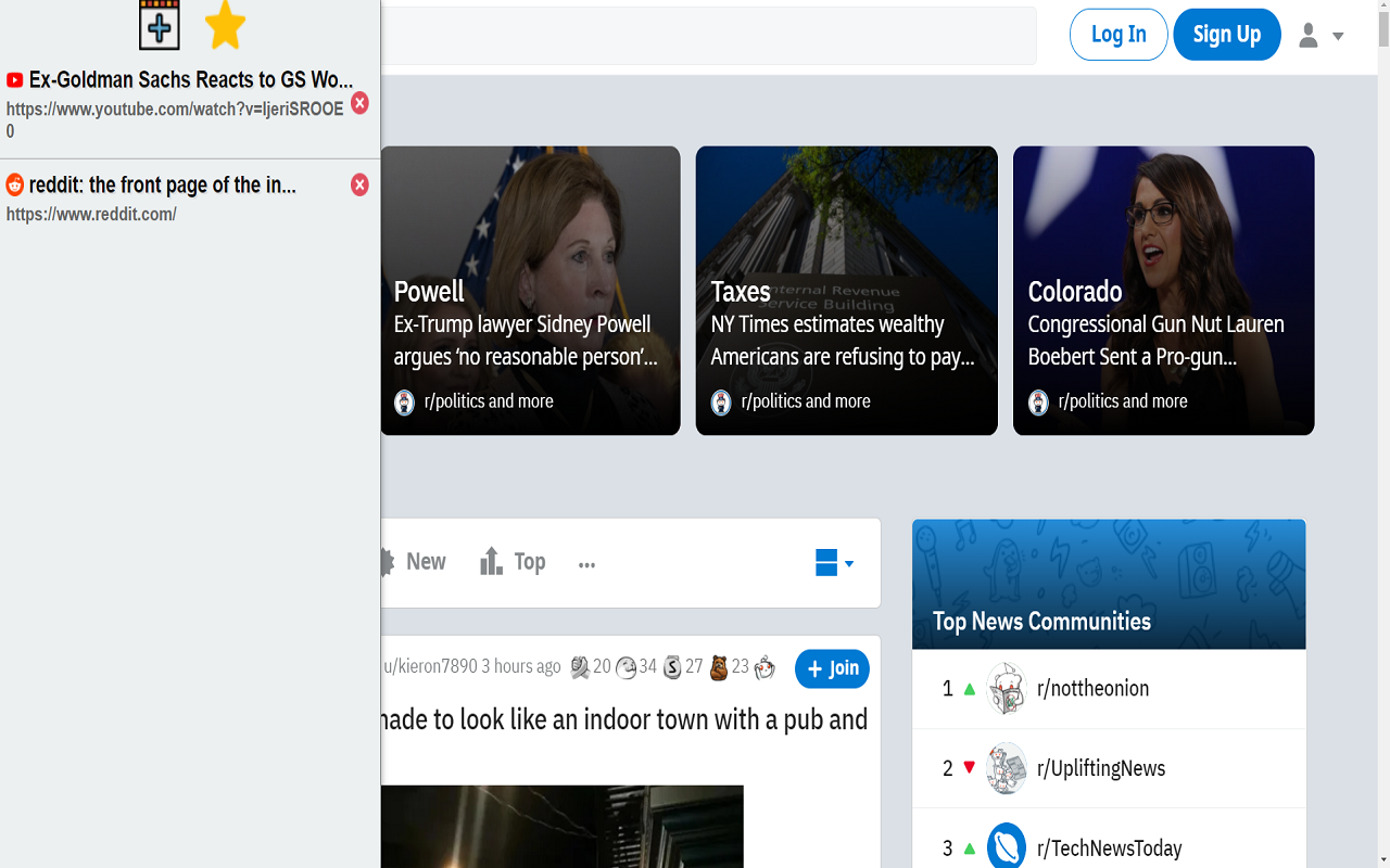 Google Chrome™的垂直标签截图1