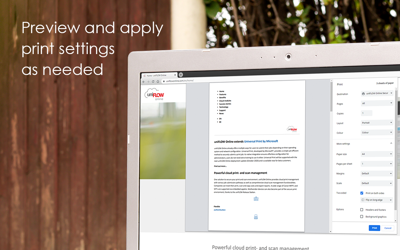 uniFLOW Online截图4