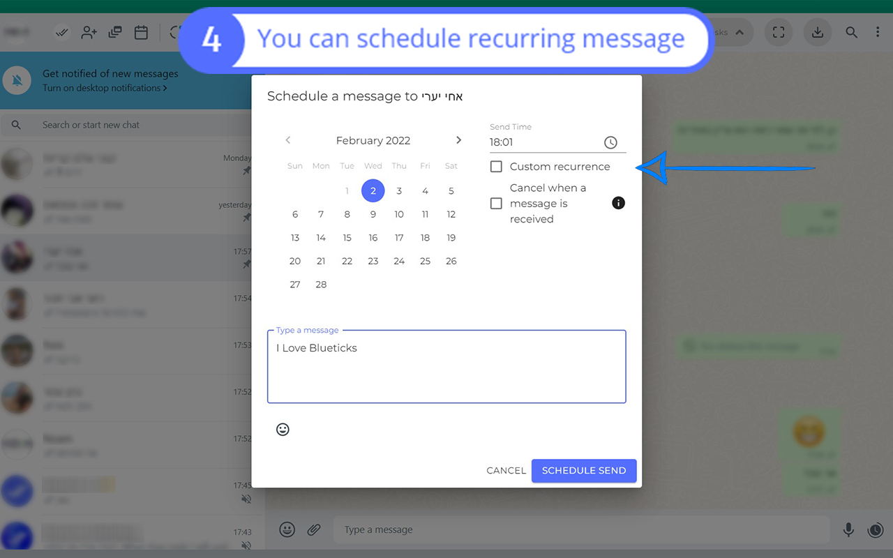 Blueticks: The Ultimate WhatsApp Tool for Productivity截图5