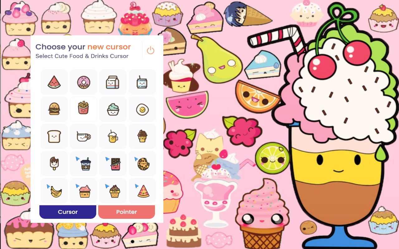 Cute Food & Drinks Cursor截图1