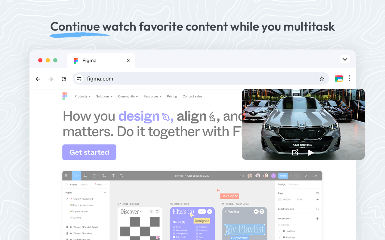 畫中畫 - 浮動視頻播放器截图2