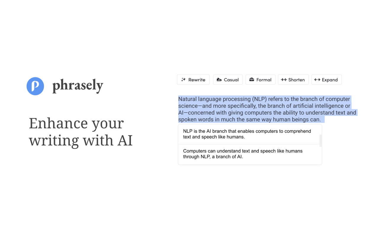 Phrasely - ChatGPT Writing Tool截图1