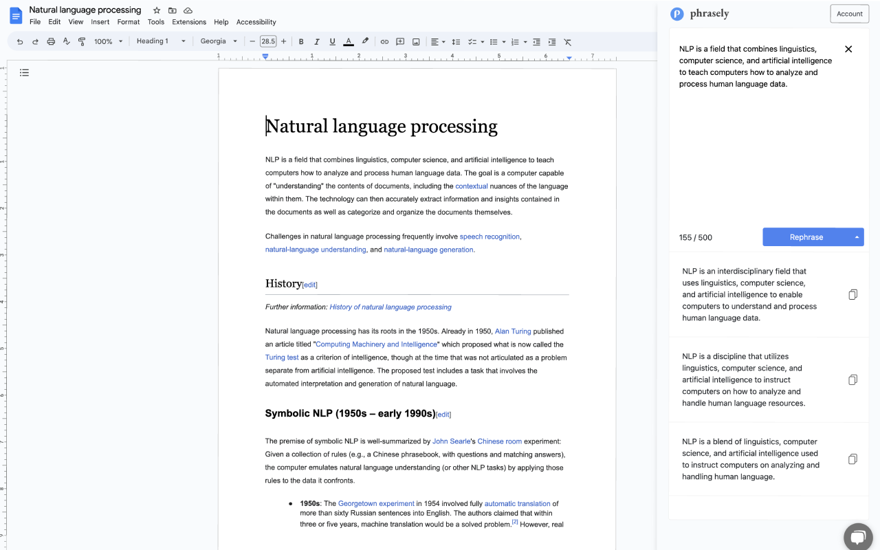 Phrasely - ChatGPT Writing Tool截图2