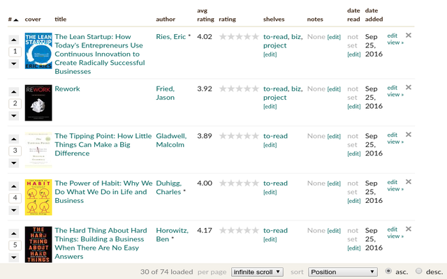 Goodreads Drag-and-Drop Organizer截图1