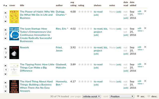 Goodreads Drag-and-Drop Organizer截图2