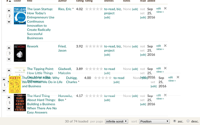 Goodreads Drag-and-Drop Organizer截图3