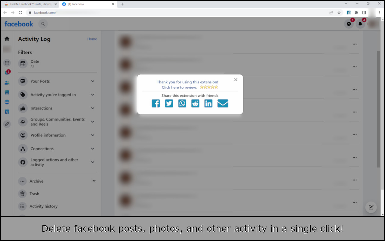 Delete Facebook™ Posts, Photos, etc.截图2