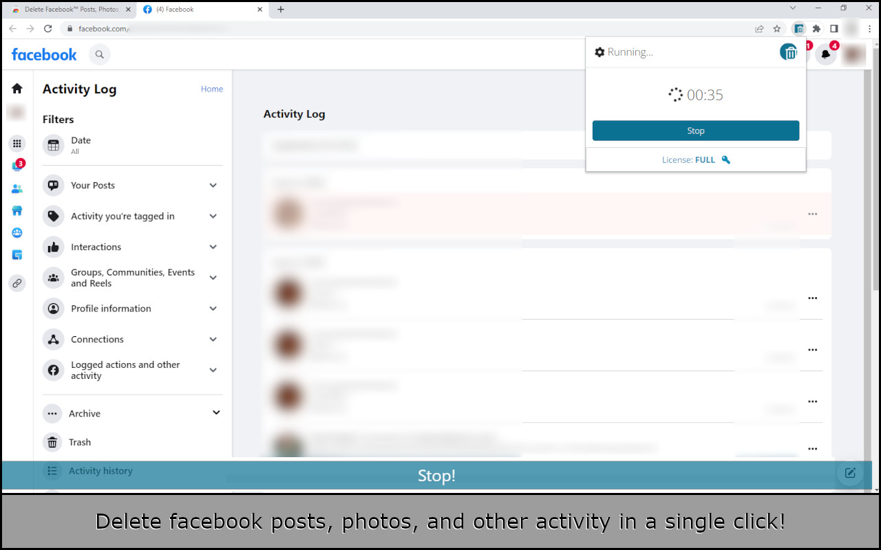 Delete Facebook™ Posts, Photos, etc.截图4