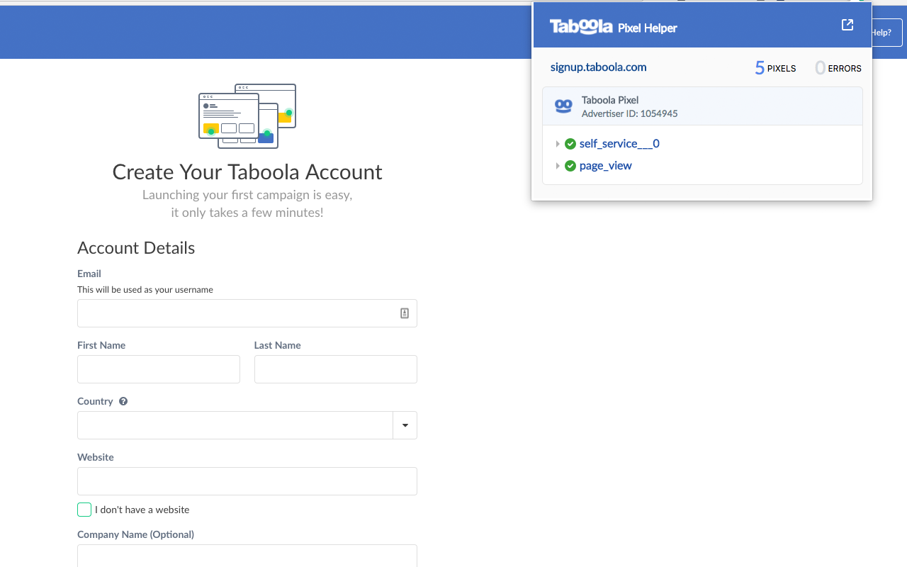 Taboola Pixel Helper截图1