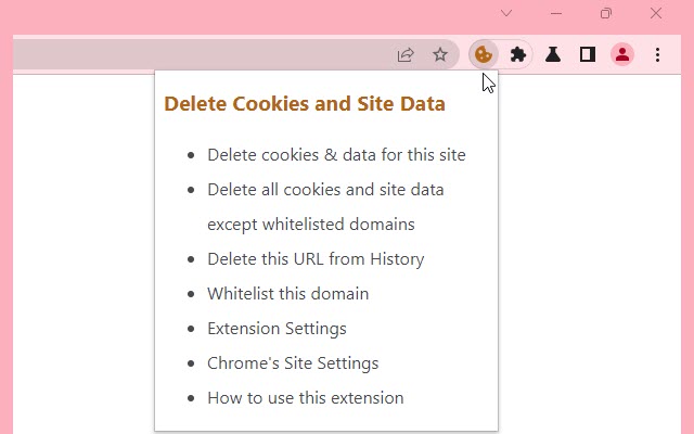 Delete Cookies and Site Data截图1