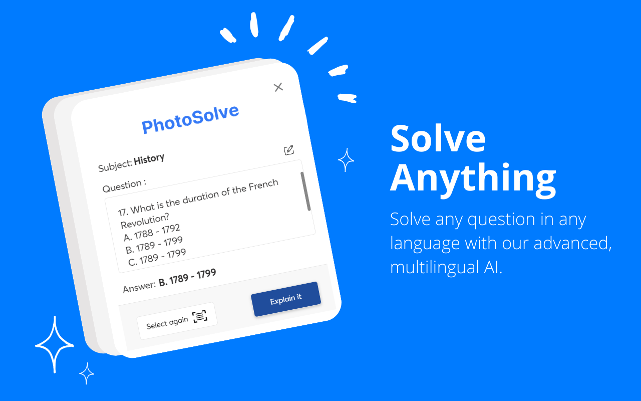 PhotoSolve - Scan & Solve Any Question截图1