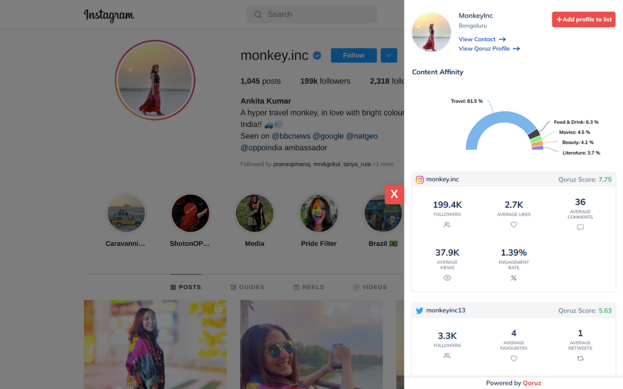Qoruz - Influencer Discovery & Outreach Tool截图2