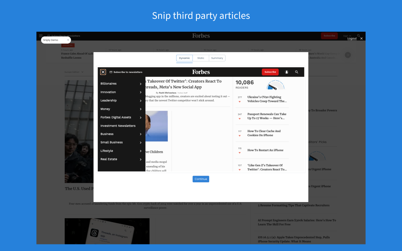 Sniply Browser Extension截图3