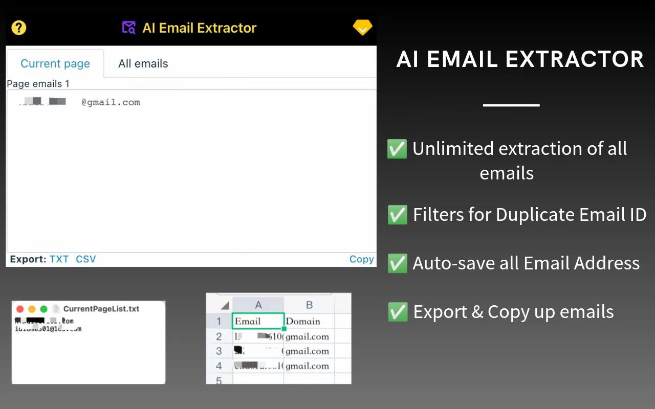 Email Extractor: 网页邮箱提取器截图1