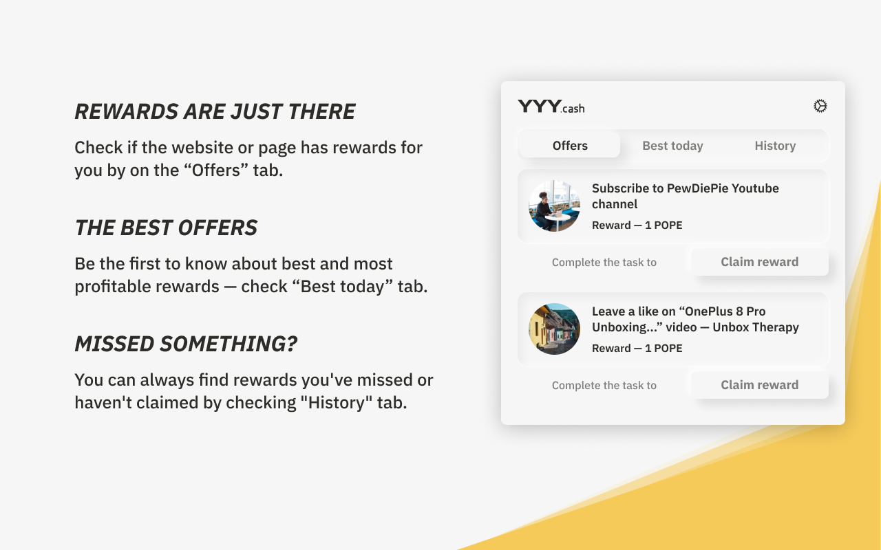 YYY — Rewards for internet surfing截图3