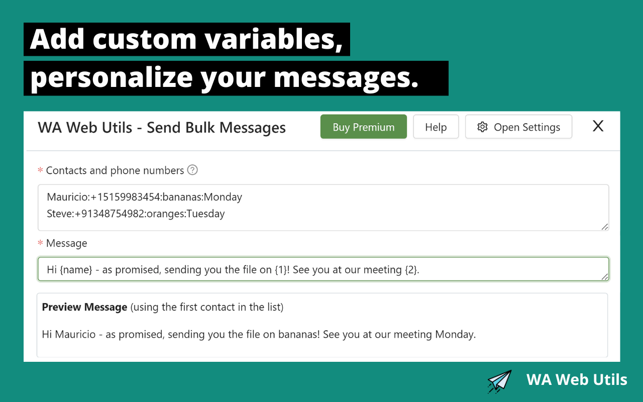 WA Web Utils - Message Sender截图4