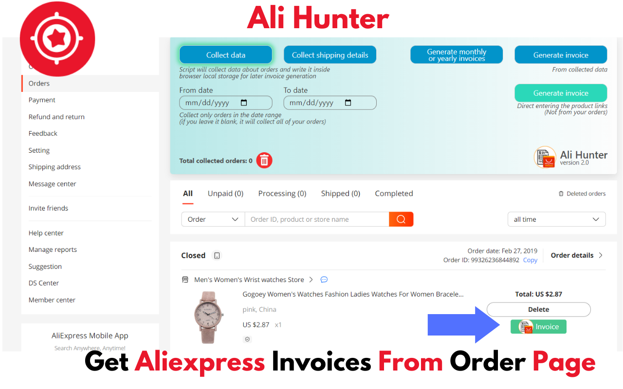 Aliexpress Free invoice - AliInvoice™️截图3