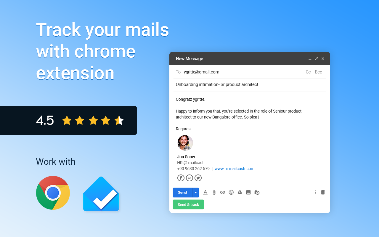 Mailcastr - Email tracker for free.截图3