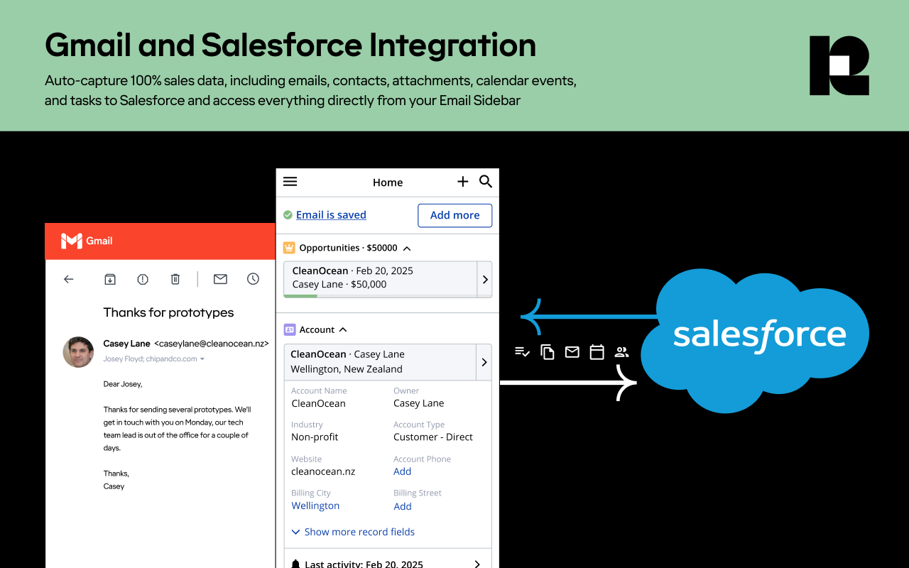 Salesforce 和 Gmail 的 Revenue Grid截图2