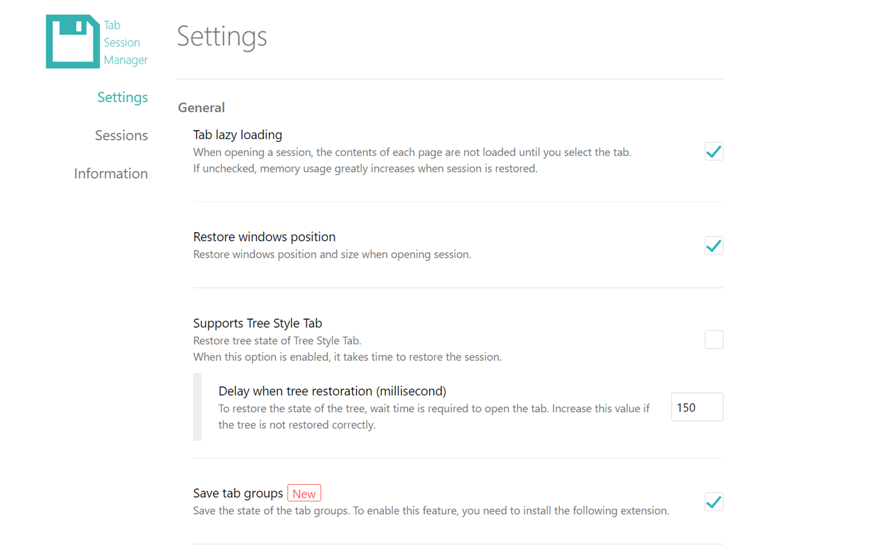 Save Tab Groups for Tab Session Manager截图1
