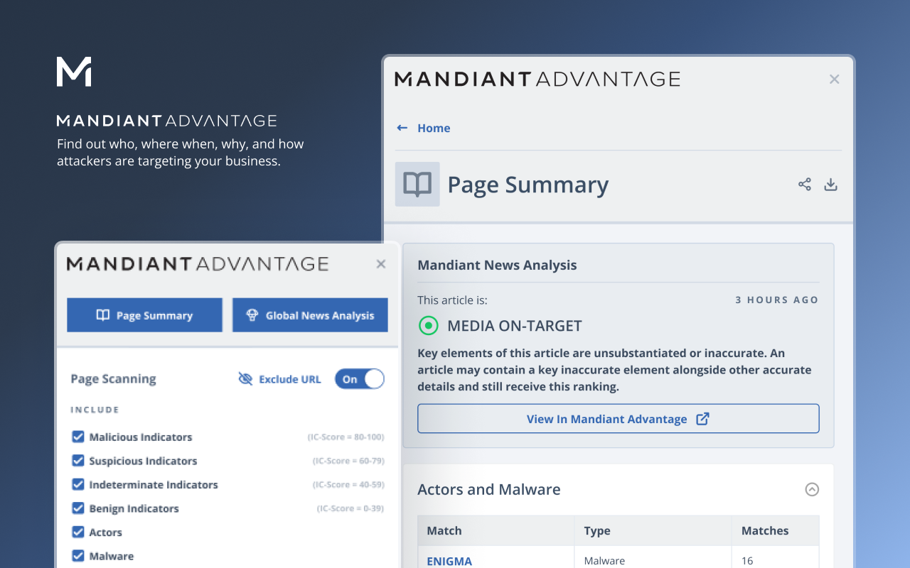Mandiant Advantage | Threat Intelligence截图1