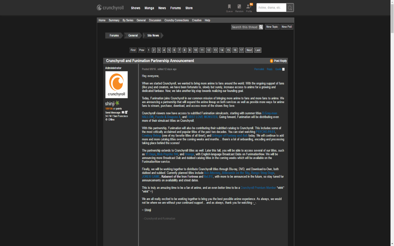 Dark Skin For Crunchyroll截图2