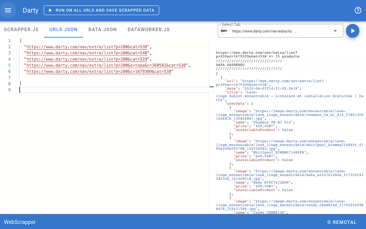 WebScrapper for developers - Free - Remotal截图4
