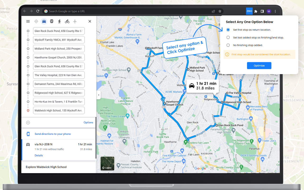 Free Route Planner for Google Maps截图1