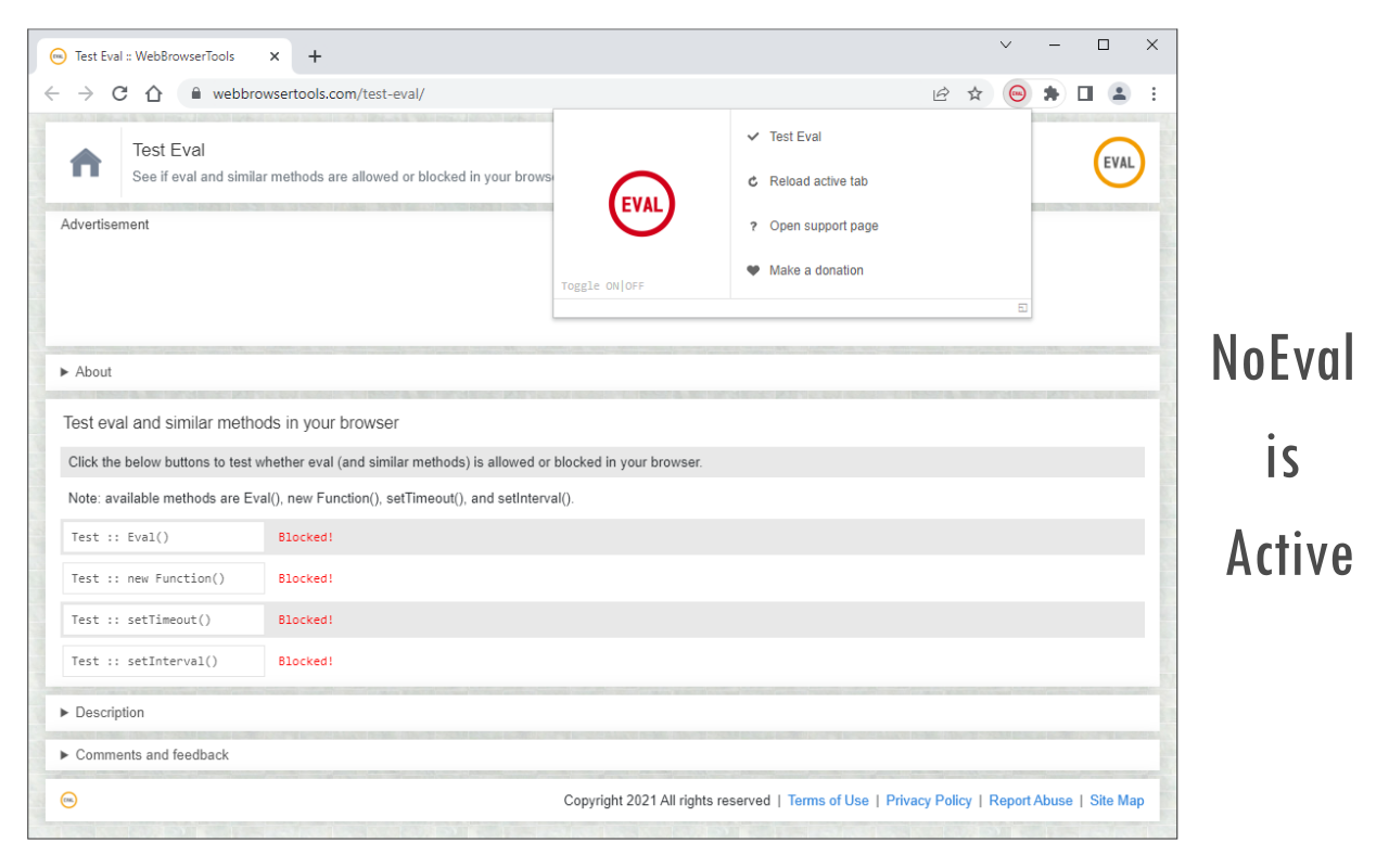NoEval - Disable Eval()截图1