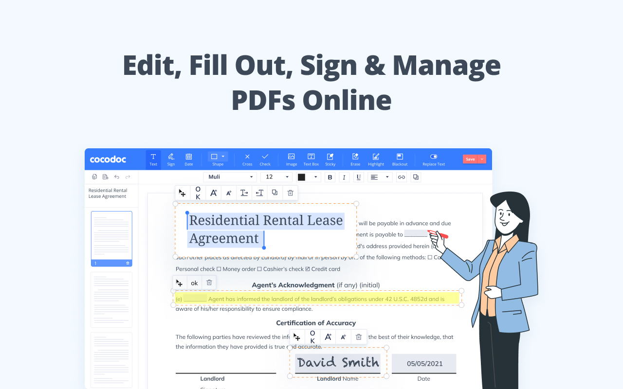 CocoDoc - PDF 编辑器、填充器和转换器截图1